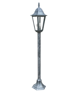 PALETTO "FIRENZE" IN ALLUMINIO NERO 60W, H104 CM